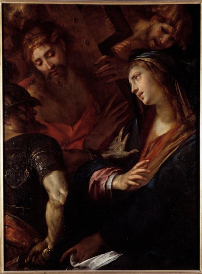 जीसस एंड द वर्जिन मैरी (कैनवास पर तेल द्वारा Giulio Cesare Procaccini