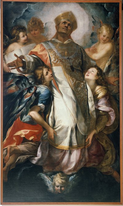 ग्लोरी में सेंट चार्ल्स बोर्रोमो (कैनवास पर तेल) द्वारा Giulio Cesare Procaccini