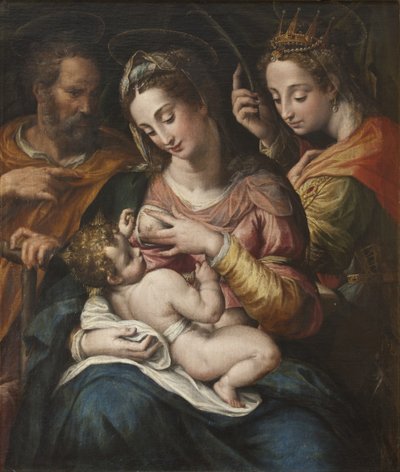 सेंट कैथरीन के साथ पवित्र परिवार, c.1600 द्वारा Giulio Cesare Procaccini