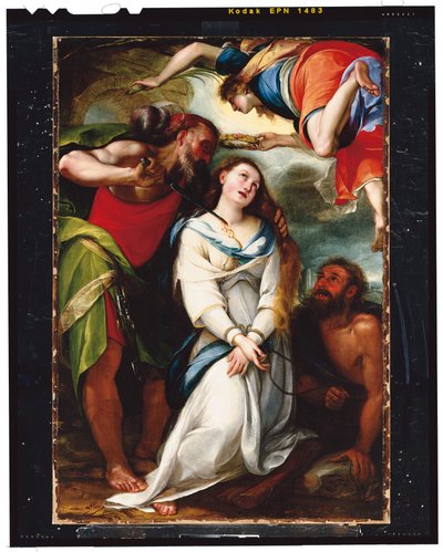 संत एग्नेस की शहादत (कैनवास पर तेल) द्वारा Giulio Cesare Procaccini