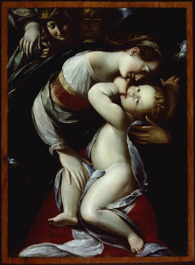 वर्जिन एंड चाइल्ड विद एंजल्स, सी। 1610. द्वारा Giulio Cesare Procaccini