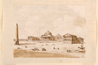 एक महल के साथ एक वर्ग के लिए डिज़ाइन द्वारा Giuseppe Barberi