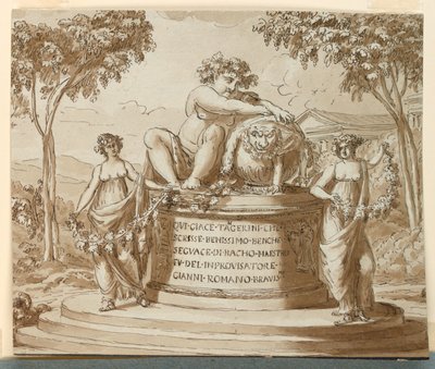 कवि तगेरिनी के लिए कब्रगाह स्मारक द्वारा Giuseppe Barberi