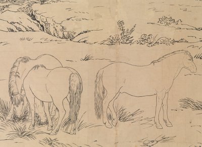 एक सौ घोड़े, 1723-25 के लिए डेटाबल। द्वारा ग्यूसेप कैस्टिग्लिओन