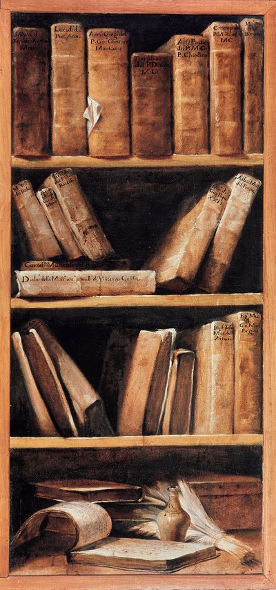 संगीत पुस्तकों के साथ स्टिल लाइफ लाइब्रेरी। Giuseppe Maria Crespi dit lo Spagnolo (द स्पैनियार्ड) द्वारा पेंटिंग (1665-1747) 1715 बोलोग्ना, संगीत संरक्षिका द्वारा ग्यूसेप मारिया क्रिस्पी