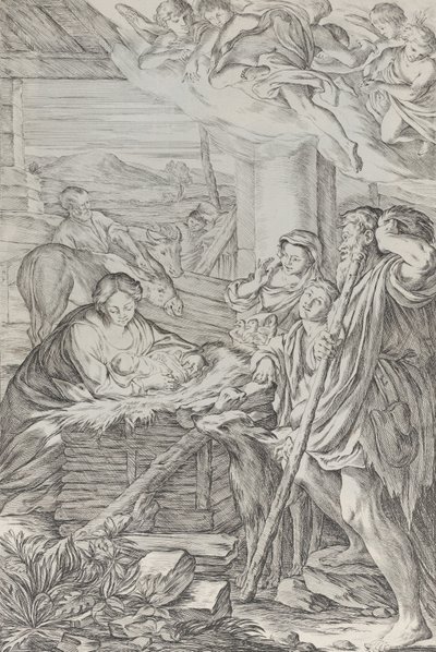 चरवाहों की आराधना, 1654-1718। द्वारा Giuseppe मारिया मिटेली