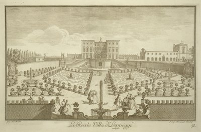 टस्कनी के दृश्य से विला लपेगी, c.1744-57 प्रकाशित द्वारा ग्यूसेप ज़ोची