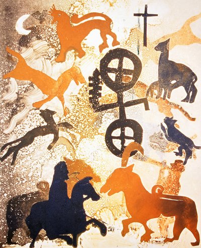 चांदनी, 2000 (मोनोप्रिंट) द्वारा ग्लोरिया वालिंगटन