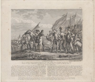 साराटोगा [sic] 17 अक्टूबर, 1777, सीए। 1777. द्वारा Godefroy