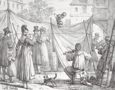 बंदर और तेंदुआ बंदर, 1818। द्वारा गोडेफ्रॉय एंगेलमैन