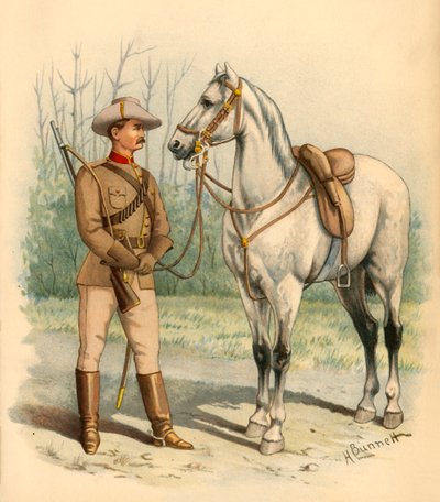 विक्टोरियन माउंटेड राइफल्स, 1890। द्वारा गॉडफ्रे डगलस गिल्स
