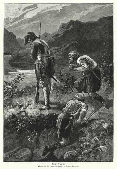 पकड़े गए नॅपिंग (उत्कीर्णन) द्वारा गॉर्डन फ्रेडरिक (बाद में) ब्राउन