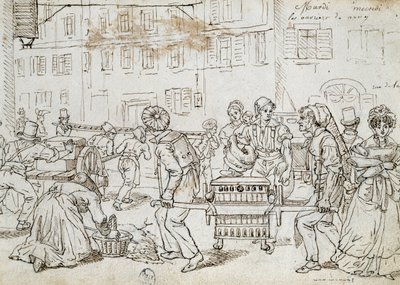 नैन्सी के कार्यकर्ता, जीन-जैक्स ग्रैंडविल (1803-1847), फ्रांस द्वारा ड्राइंग द्वारा ग्रैंडविल