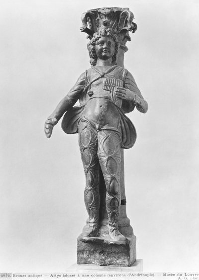 Attis वापस एक स्तंभ के खिलाफ झुकाव, हेलेनिस्टिक अवधि (कांस्य) द्वारा Greek