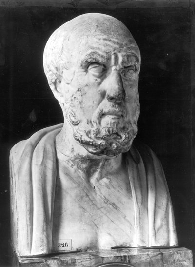 हिप्पोक्रेट्स का वक्ष (c.460-c.377 ईसा पूर्व) (संगमरमर) द्वारा Greek