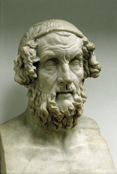 होमर (संगमरमर) का पोर्ट्रेट बस्ट द्वारा Greek