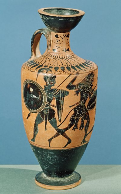 अटारी शैली Lekythos, हरक्यूलिस और Amazons (सिरेमिक) का चित्रण द्वारा ग्रीक स्कूल