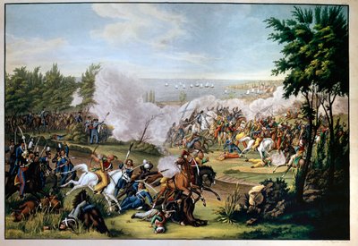 1822 में ग्रीस के मिसोलॉन्गी की लड़ाई, बोत्ज़ारिस द्वारा बचाव की गई, जो उमर ब्रियोनिस (यूनानियों की जीत) (उत्कीर्णन) के तुर्क के खिलाफ संघर्ष में मर जाती है। द्वारा ग्रीक स्कूल