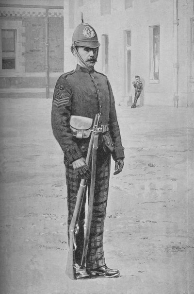 सार्जेंट, द कैमरोनियन स्कॉटिश राइफल्स, c1880 द्वारा ग्रेगरी और सह