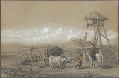 1846 में काकेशस में कोसैक्स किला द्वारा ग्रिगोरी ग्रिगोरेविच गगारिन