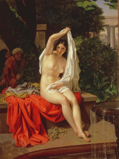 सुसन्ना एंड द एल्डर्स, 1831 द्वारा Grigori Ignatevich Lapchenko