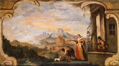 गियोवन्नी फ्रांसेस्को बारबेरी द्वारा यूलिसिस की वापसी, जिसे ग्वेर्सिनो (1591-1666) के नाम से जाना जाता है। द्वारा ग्वेर्सिनो