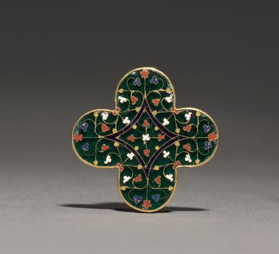 चतुर्भुज पट्टिका, c.1300-1310 (सोना, पारभासी तामचीनी) द्वारा जुलिएन