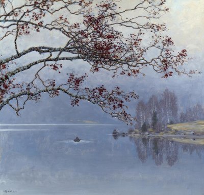 झील पर शरद मूड द्वारा Gustaf Edolf Fjaestad