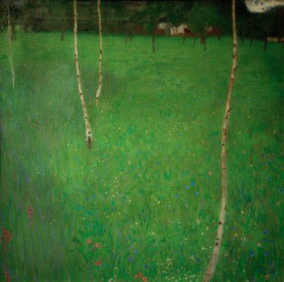 फार्महाउस बिर्च के साथ द्वारा Gustav Klimt