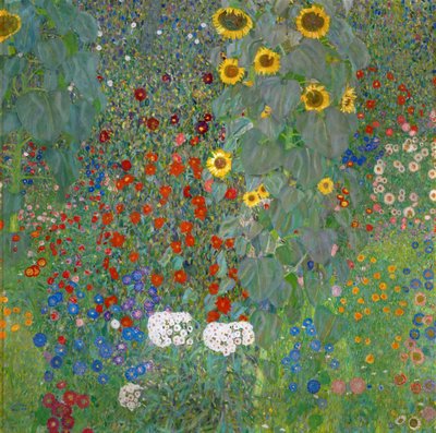 फार्म गार्डन विथ सनफ्लॉवर, 1905-1906 द्वारा Gustav Klimt