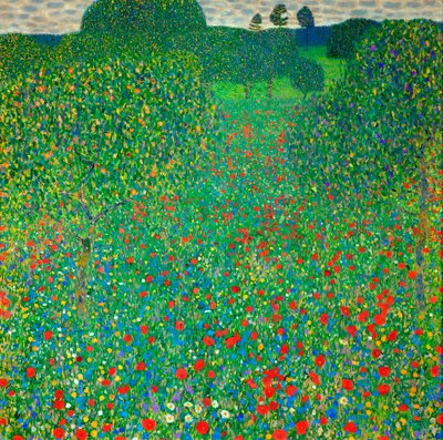 पोपी फील्ड, 1907 द्वारा Gustav Klimt