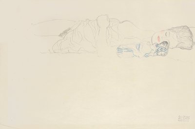 दाईं ओर आधा नग्न घूमते हुए, c.1914-15 द्वारा गुस्ताव क्लिम्ट
