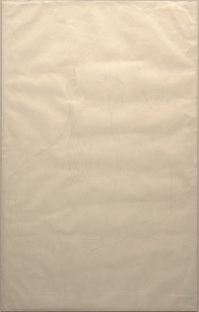 एडेल बलोच-बाउर की पोशाक के लिए अध्ययन, c.1903 (कागज पर पेंसिल) द्वारा गुस्ताव क्लिम्ट