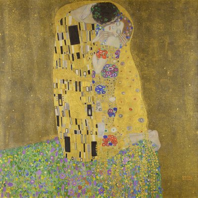 द किस, 1907-08 द्वारा Gustav Klimt