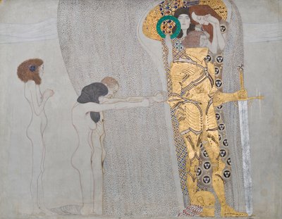 बीथोवेन फ्रेज़ से खुशी की लालसा ", 1902 द्वारा गुस्ताव क्लिम्ट