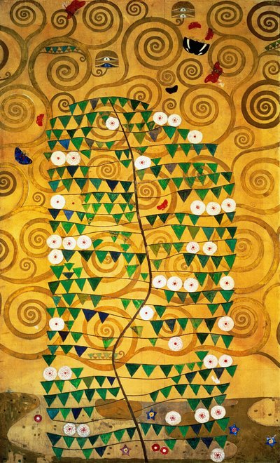द स्टोकलेट फ्रेज़, डिटेल: ट्री ऑफ़ लाइफ, 1905-1909 द्वारा गुस्ताव क्लिम्ट