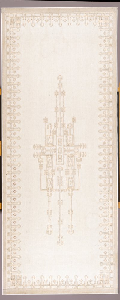 पर्दे का पैनल, c.1908 (कपास और लिनन) द्वारा गुस्ताव स्टिकली