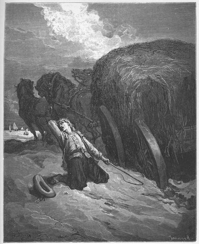 ले चार्टियर - द वैगनर मिरेड - जीन डे ला फोंटेन (लाफोंटेन) (1621-95) द्वारा 'फेबल्स' से - गुस्ताव डोर (1832-83) के बाद उत्कीर्णन - निजी संग्रह द्वारा गुस्ताव (बाद में) डोर
