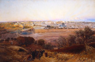 यरूशलेम जैतून के पहाड़ से, 1902 द्वारा गुस्ताव बाउरफीइंड