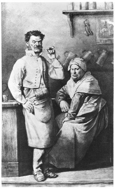 द थेनार्डियर, विक्टर ह्यूगो (1802-85) 1862 द्वारा &39;लेस मिजरेबल्स&39; का चित्रण द्वारा गुस्ताव ब्रेयन