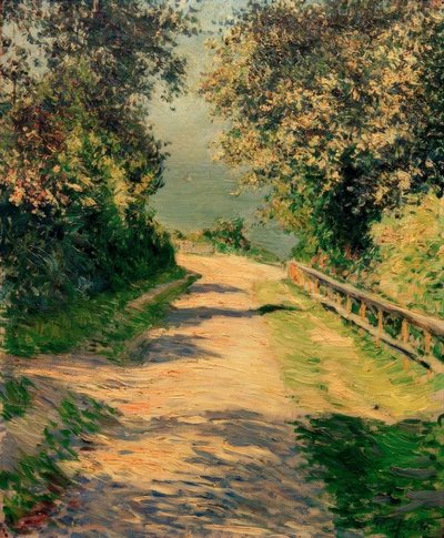 फूलों के विला की गली, ट्रॉविल द्वारा Gustave Caillebotte