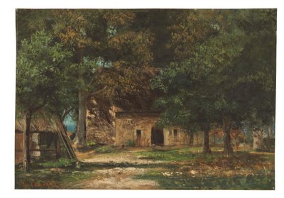 होनफेलुर में मदर टाउटेन का उद्यान, c.1859-61 द्वारा गस्टवे कौरबेट