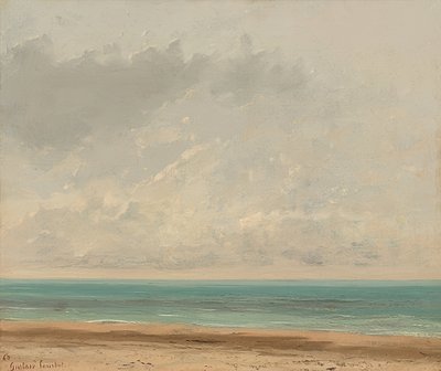 शांत समुद्र। 1866 द्वारा गस्टवे कौरबेट