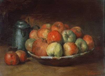 फिर भी सेब और अनार के साथ जीवन। 1871-1872 द्वारा गस्टवे कौरबेट