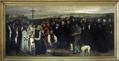 Ornans में अंतिम संस्कार - Gustave Courbet, Musée d'Orsay . द्वारा द्वारा गस्टवे कौरबेट