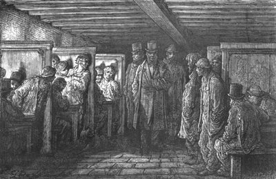 एक ह्वाइटचैपल कॉफी हाउस, 1872। द्वारा गुस्ताव डोर