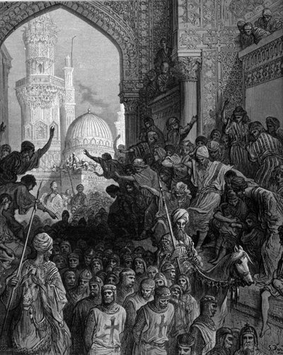 क्रुसेडर्स कैदियों के काहिरा में आगमन, गुस्ताव डोरे द्वारा उत्कीर्ण। 19 वीं सदी। द्वारा गुस्ताव डोर