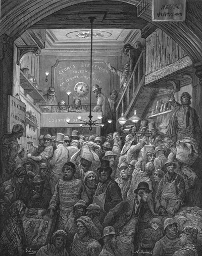 बिलिंग्सगेट - अर्ली मॉर्निंग, 1872। द्वारा गुस्ताव डोर