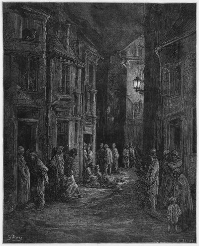 Bluegase-field, लुईस एनॉल्ट (1824-1900) 1876 के &39;लोंड्रेस&39; का चित्रण, हेलियोडोर जोसेफ पिसन (1822-90) पेरिस, हैचेट द्वारा गुस्ताव डोर