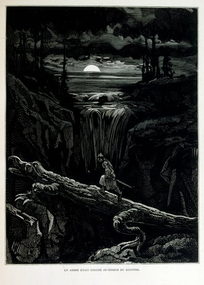 क्रोक-मिटाइन; 1863 का चित्रण, गुस्ताव डोर द्वारा (1832 - 1883); फ्रांसीसी कलाकार, प्रिंटमेकर, चित्रकार। Croque-Mitaine (द बोगीमैन) बच्चों को डराने और इस तरह उन्हें समझदार बनाने के लिए प्रस्तुत किया गया एक हानिकारक चरित्र है। द्वारा गुस्ताव डोर